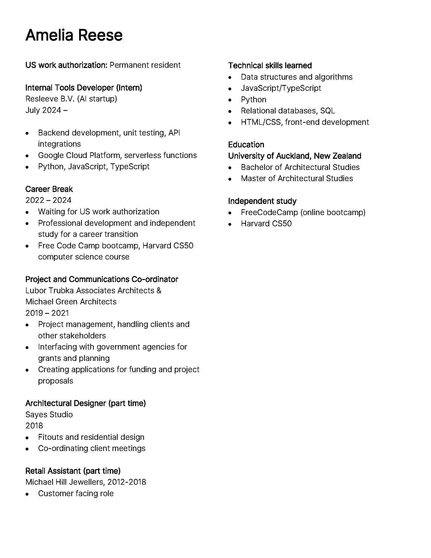 Resume